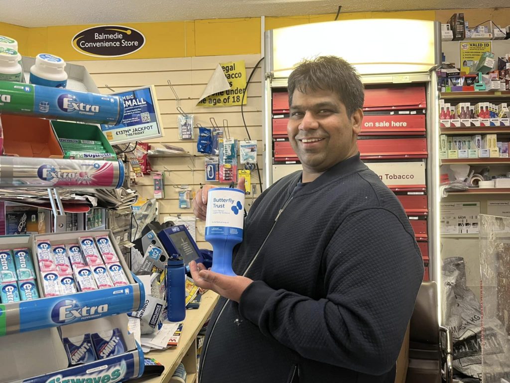 Shop owner with a Butterfly Trust collection can